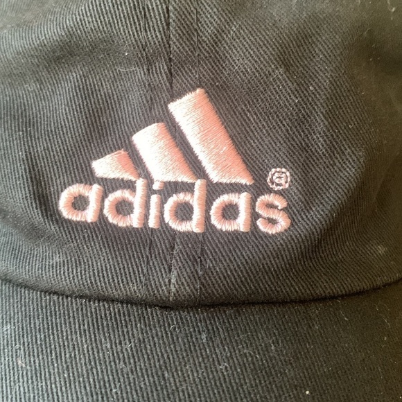 Adidas Black Adjustable Baseball Hat with‎ Light Pink Adidas Logo - Picture 6 of 8